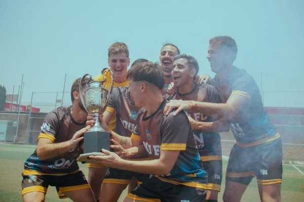 rugby trophy celebration